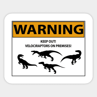 Raptor Warning Sign Sticker